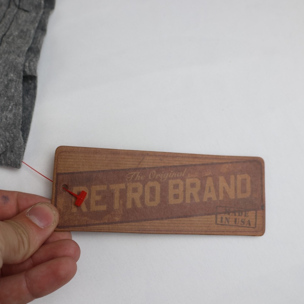 Retro Brand T-Shirt Mens Large Gray Chicopee Kansas Moochers Baseball Graphic - Picture 5 of 10